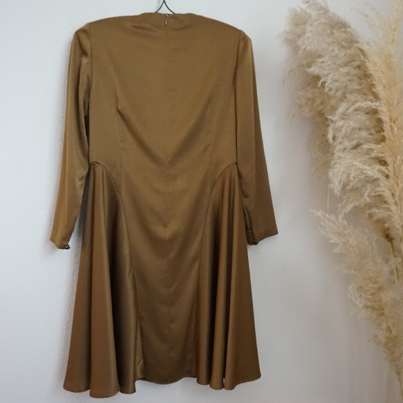 Laura Perro vintage bronze long sleeve swing dress - Picture 3 of 7